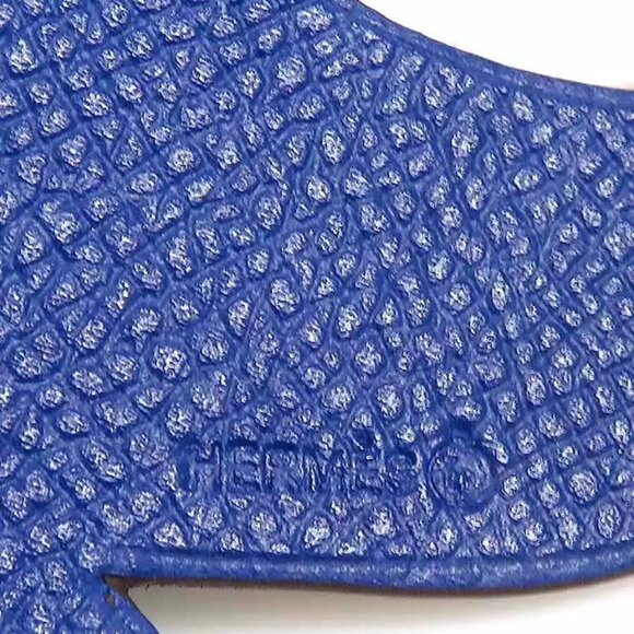 Auth HERMES Petit H Animal Motif Elephant Charm Object Dark Brown/Blue - Picture 15 of 15